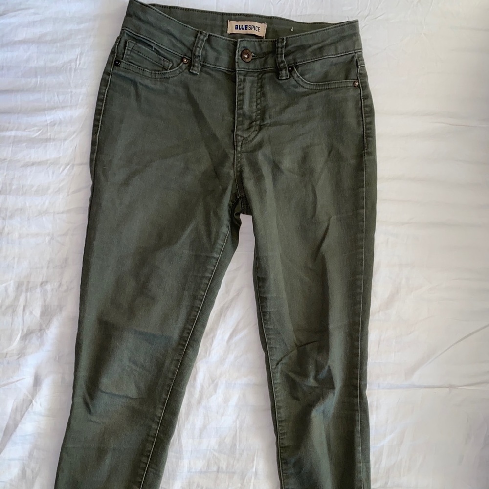 Green ankle pants